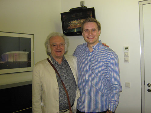 Carl Davis and Vasily Petrenko backstage at Luxembourg Philharmonie,  Monday 28 March 2011 